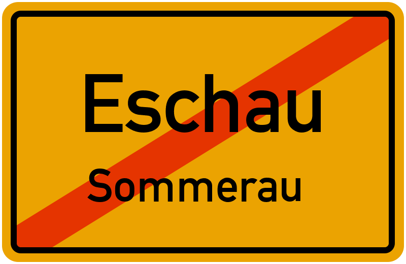 Ortsschild Eschau