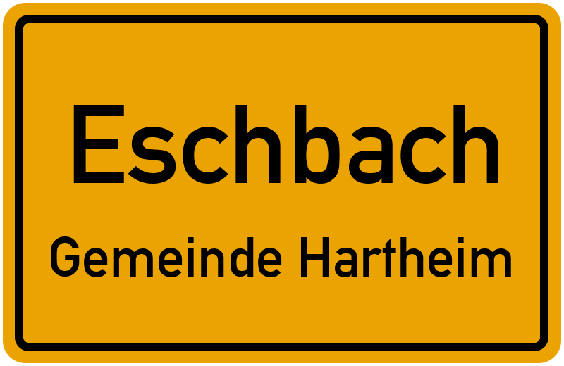 Ortsschild Eschbach