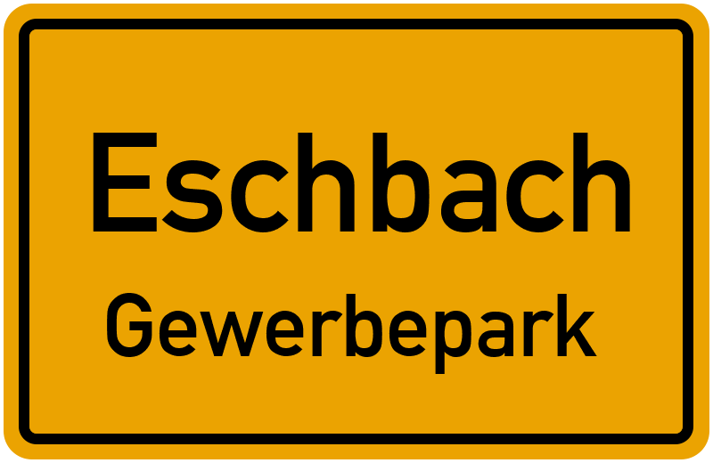 Ortsschild Eschbach