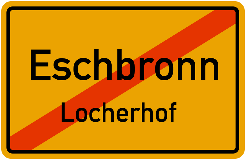 Ortsschild Eschbronn