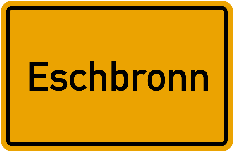 Ortsschild Eschbronn