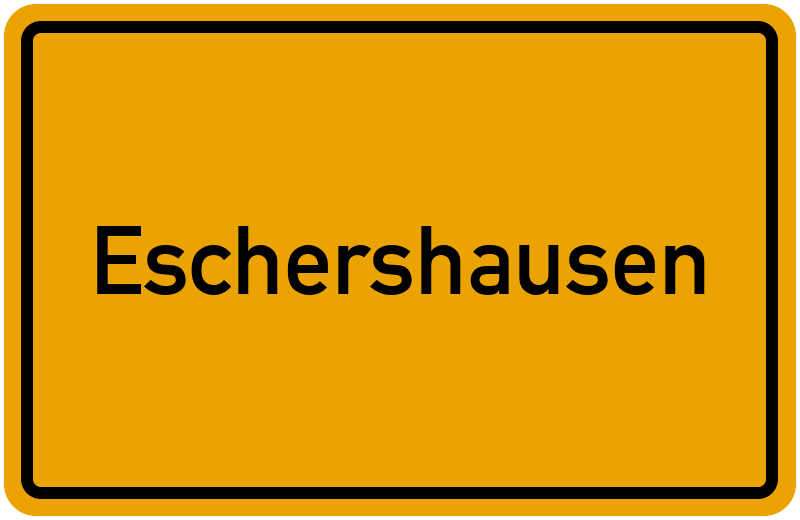 Ortsschild Eschershausen