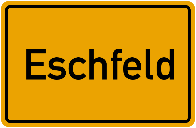 Ortsschild Eschfeld
