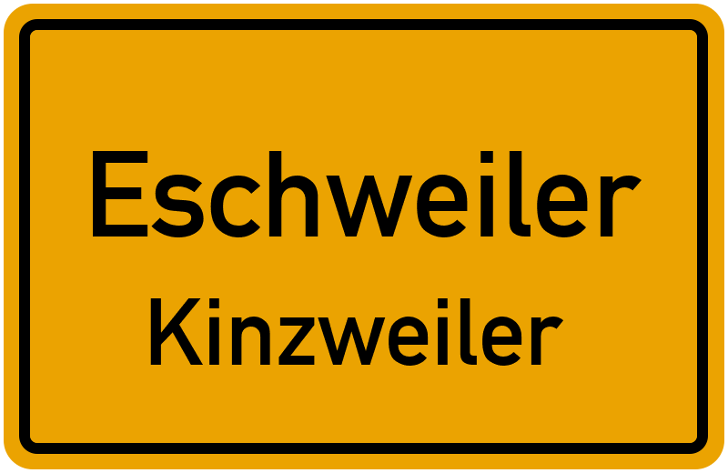 Ortsschild Eschweiler-Kinzweiler kostenlos: Download & Drucken