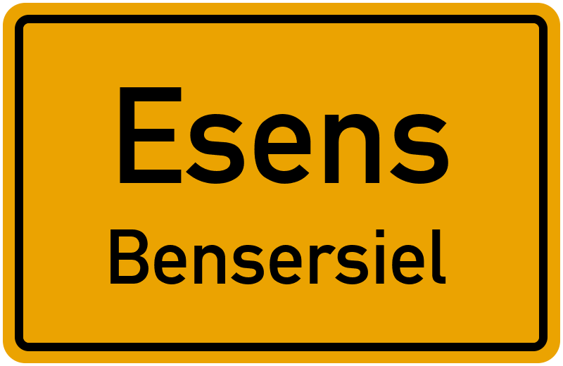 Ortsschild Esens