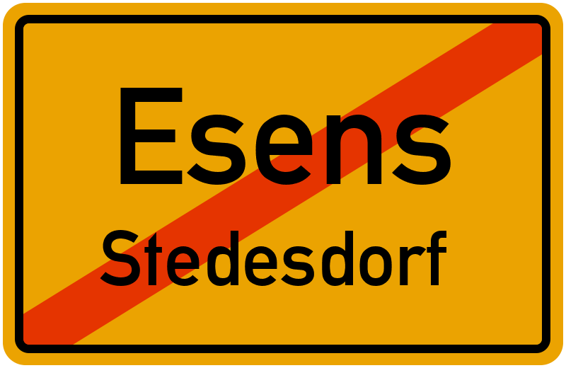 Ortsschild Esens