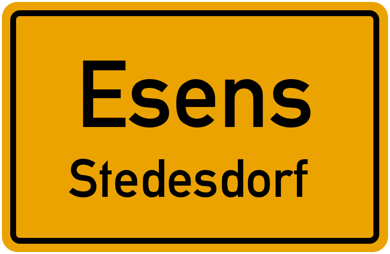 Ortsschild Esens
