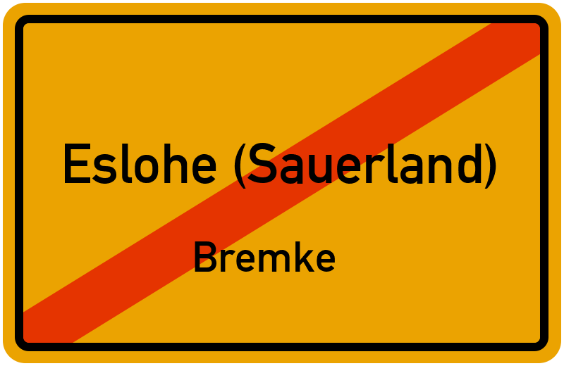 Ortsschild Eslohe (Sauerland)