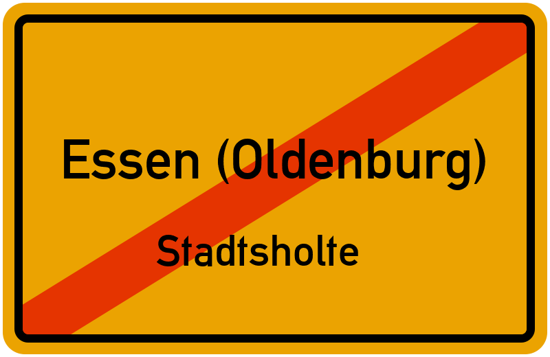 Ortsschild Essen (Oldenburg)