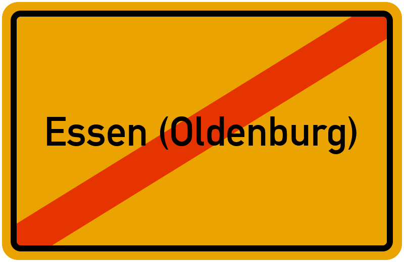 Ortsschild Essen (Oldenburg)