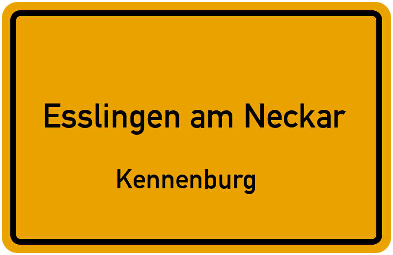 Ortsschild Esslingen am Neckar