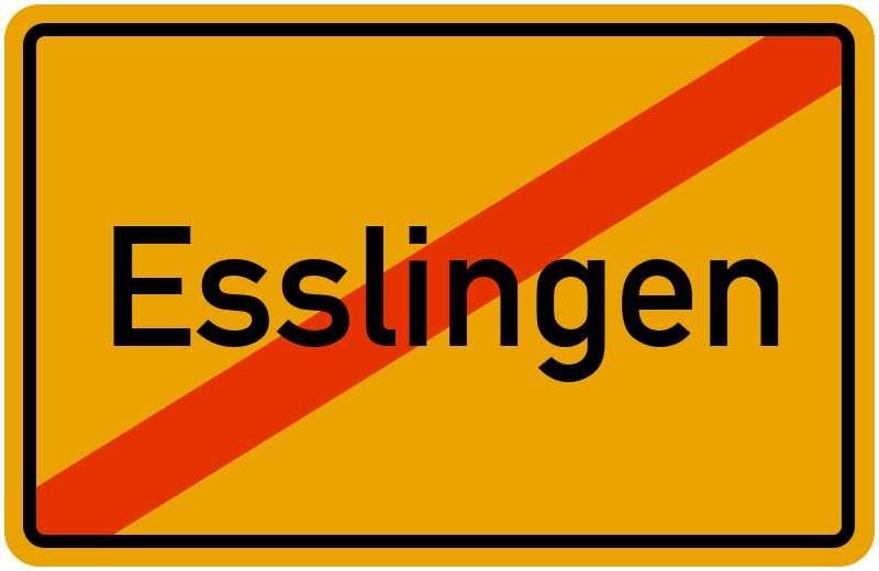 Ortsschild Esslingen
