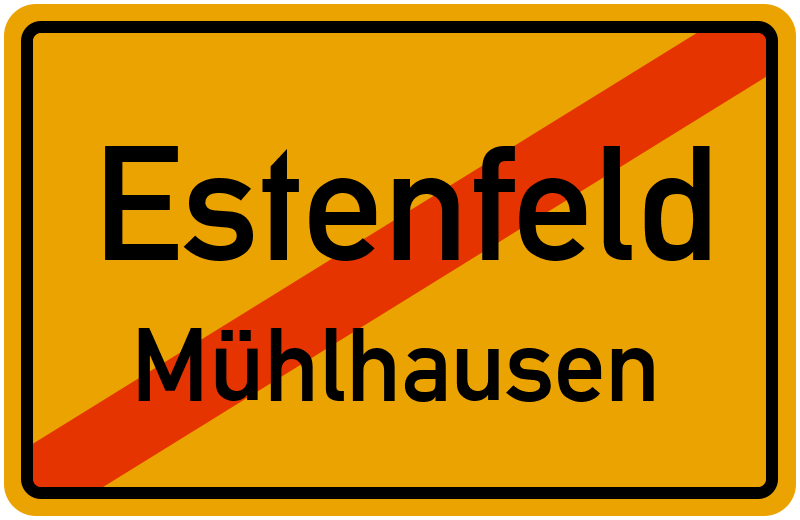 Ortsschild Estenfeld