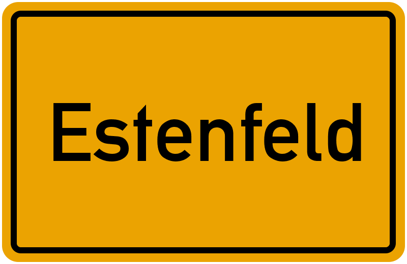 Ortsschild Estenfeld