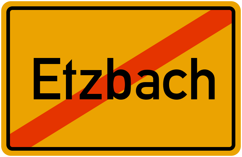 Ortsschild Etzbach