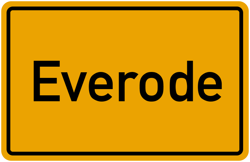 Ortsschild Everode