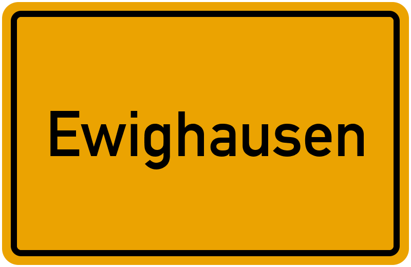 Ortsschild Ewighausen