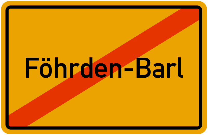 Ortsschild Föhrden-Barl