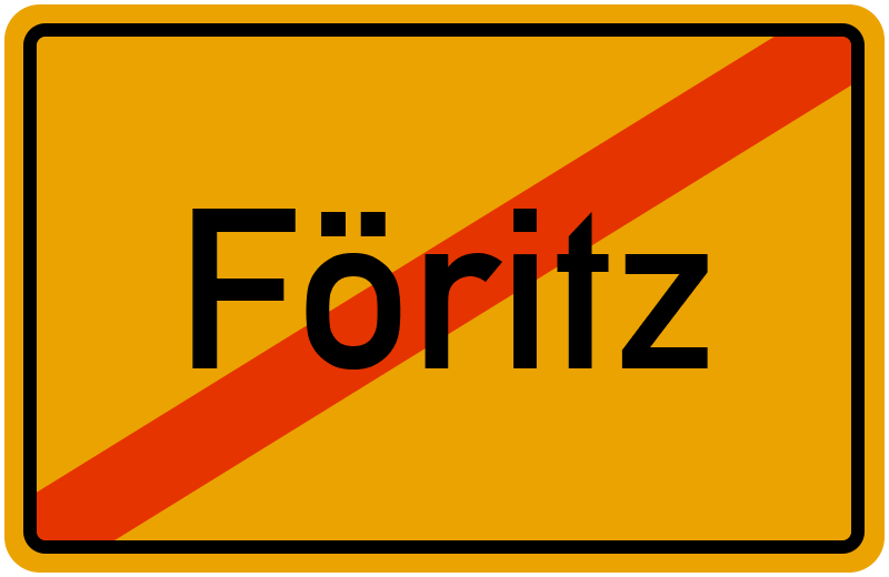Ortsschild Föritz