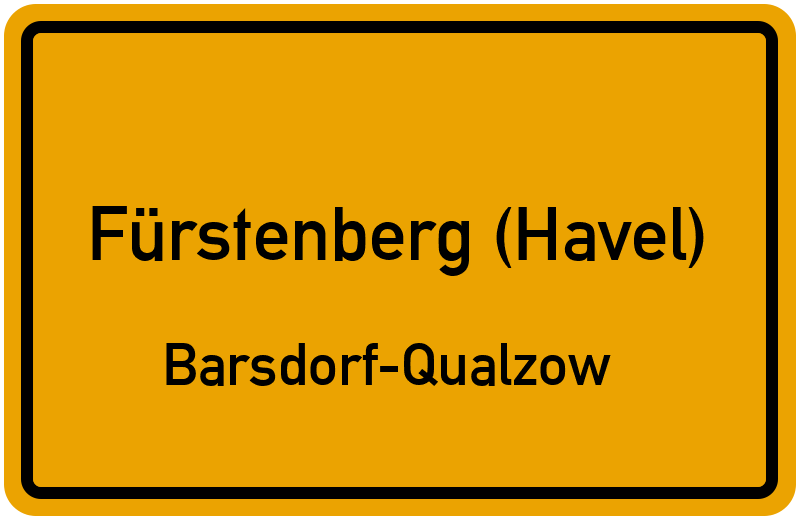 Ortsschild Fürstenberg (Havel)