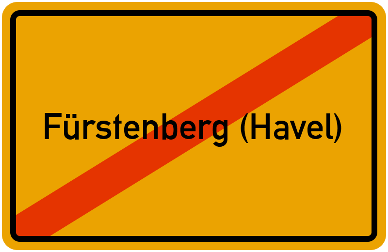 Ortsschild Fürstenberg (Havel)