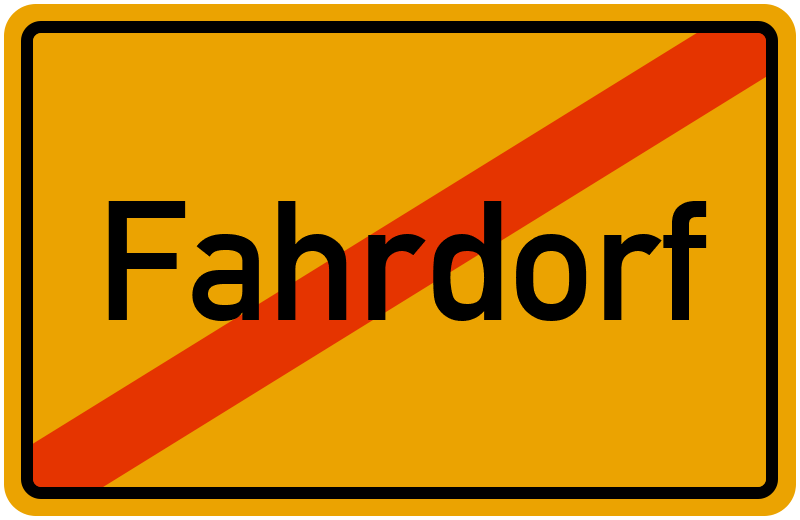 Ortsschild Fahrdorf