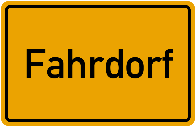 Ortsschild Fahrdorf