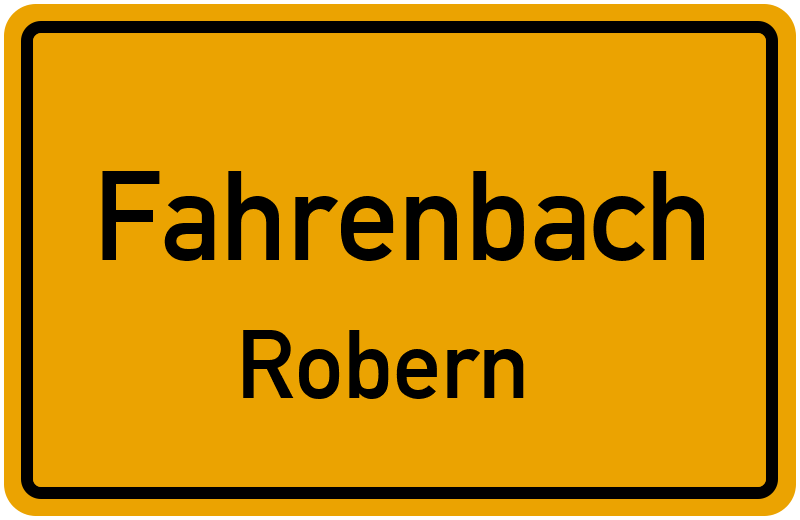 Ortsschild Fahrenbach