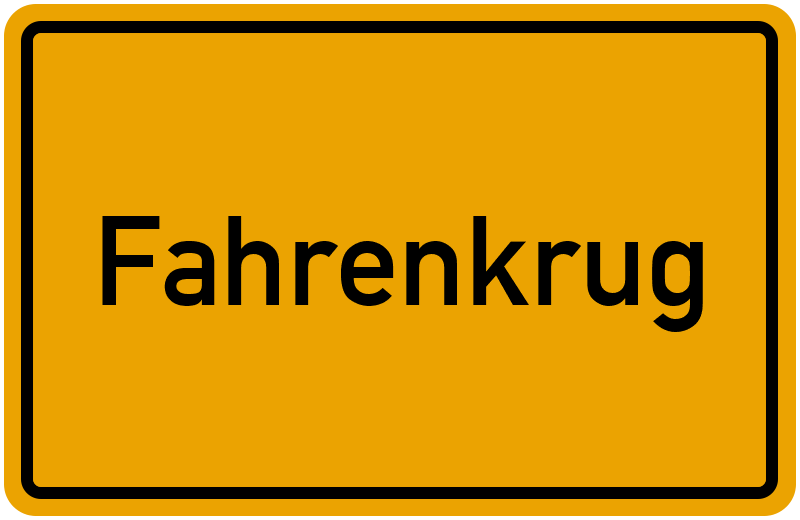 Ortsschild Fahrenkrug
