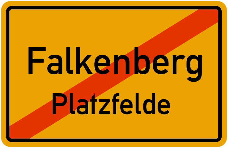 Ortsschild Falkenberg