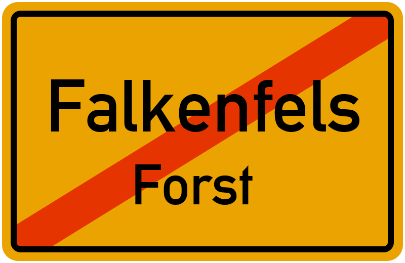 Ortsschild Falkenfels