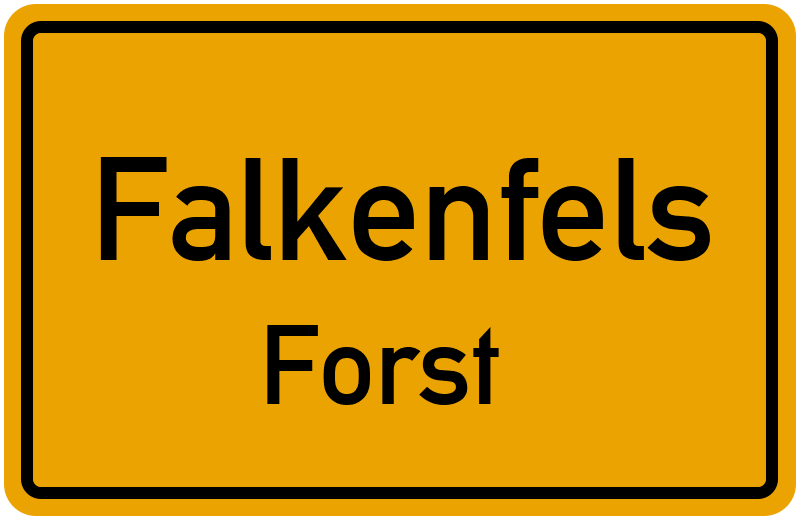 Ortsschild Falkenfels