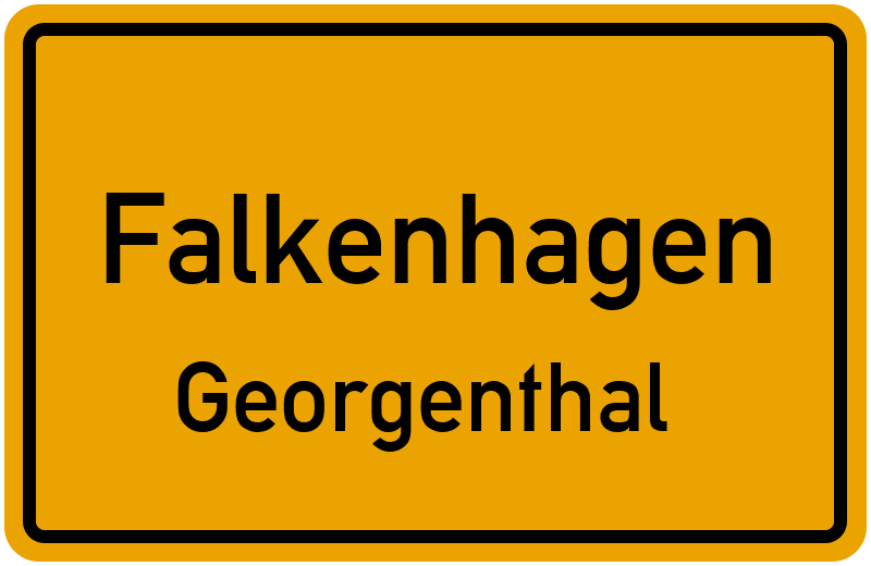 Ortsschild Falkenhagen