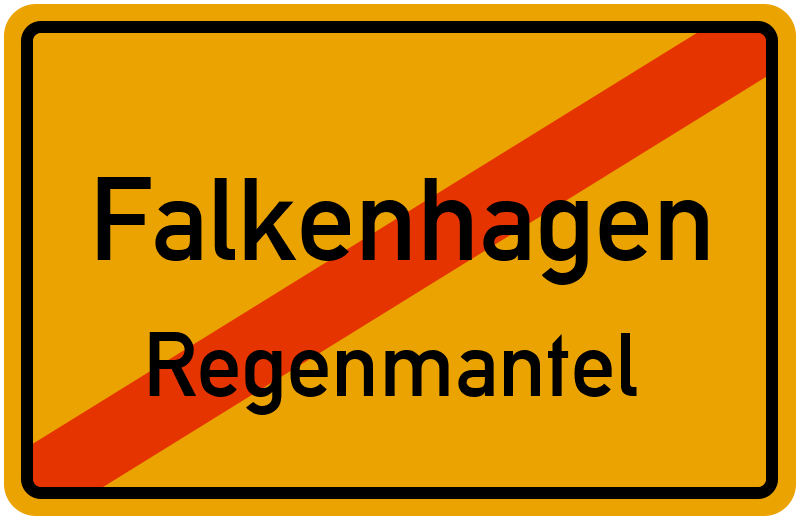 Ortsschild Falkenhagen