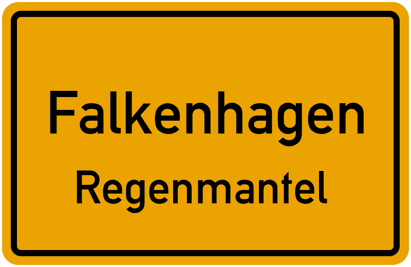 Ortsschild Falkenhagen