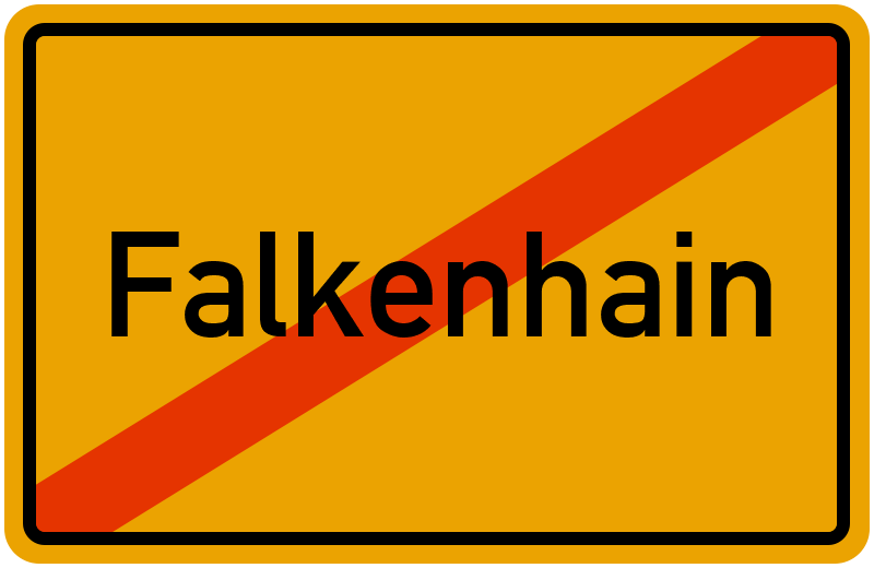 Ortsschild Falkenhain
