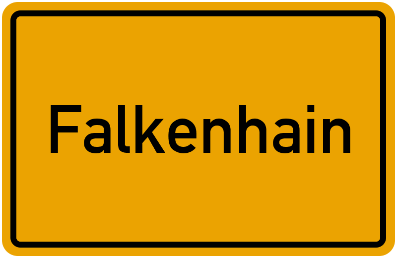 Ortsschild Falkenhain