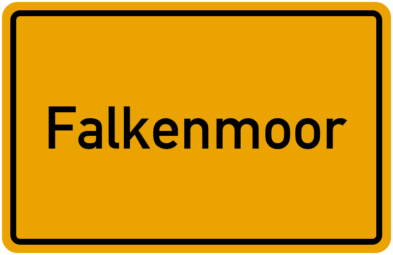 Ortsschild Falkenmoor
