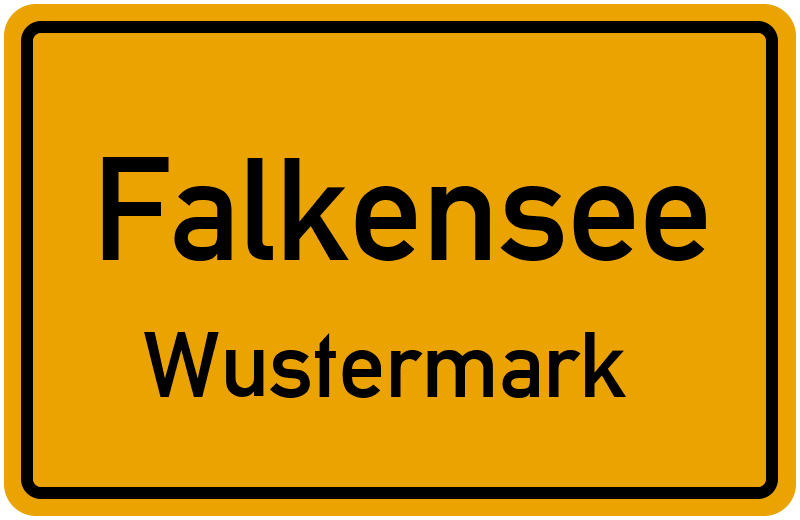 Ortsschild Falkensee