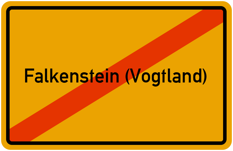 Ortsschild Falkenstein (Vogtland)