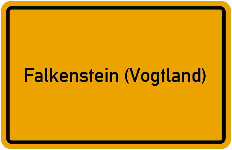 Ortsschild Falkenstein (Vogtland)