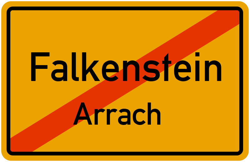 Ortsschild Falkenstein