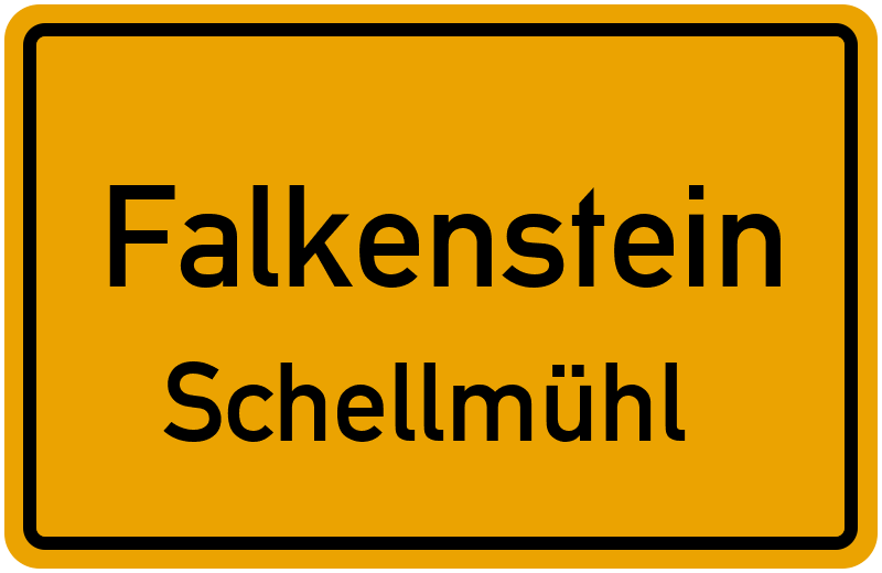 Ortsschild Falkenstein