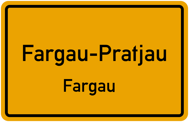 Ortsschild Fargau-Pratjau