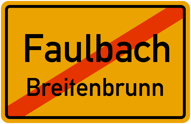 Ortsschild Faulbach