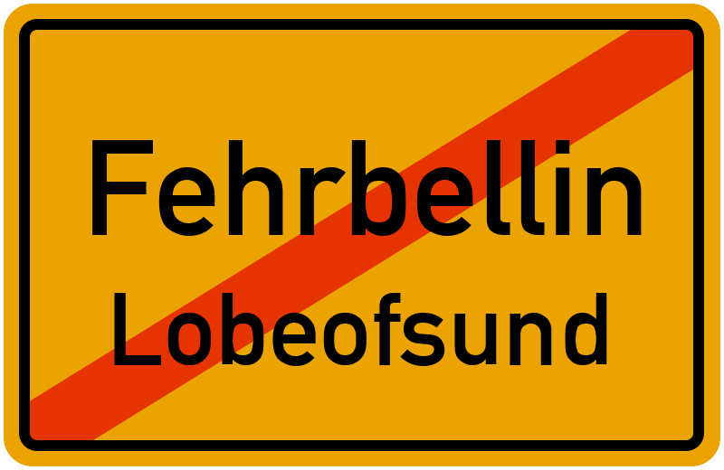 Ortsschild Fehrbellin