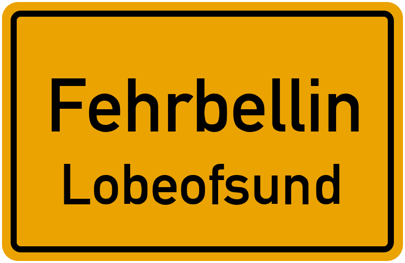 Ortsschild Fehrbellin