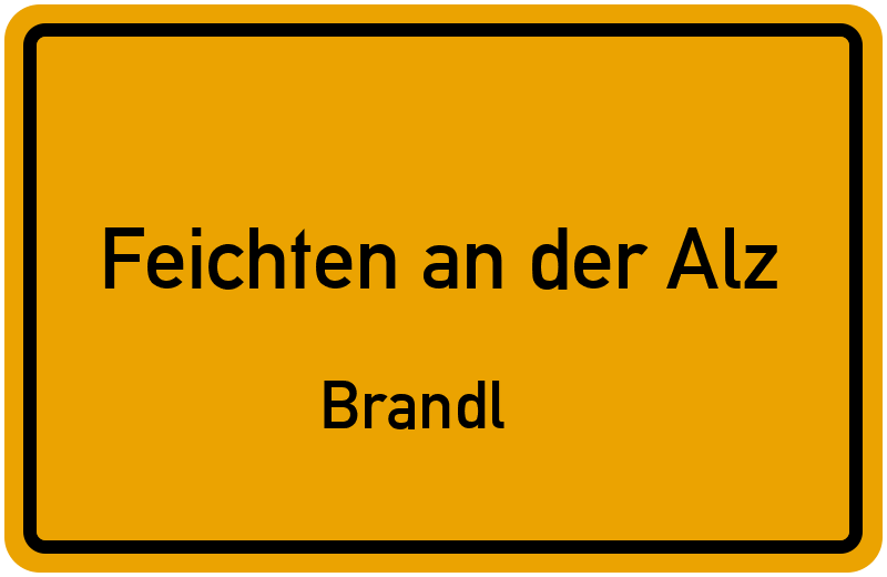 Ortsschild Feichten an der Alz