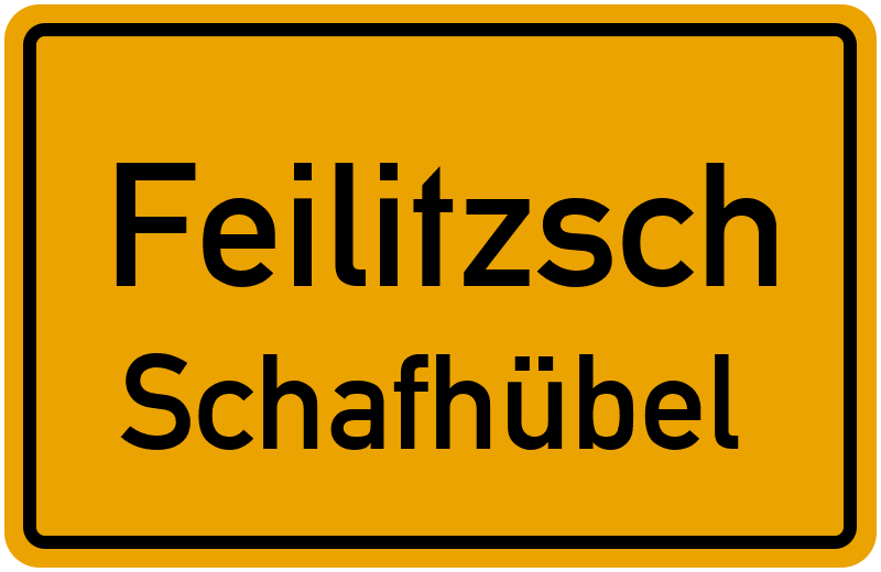 Ortsschild Feilitzsch