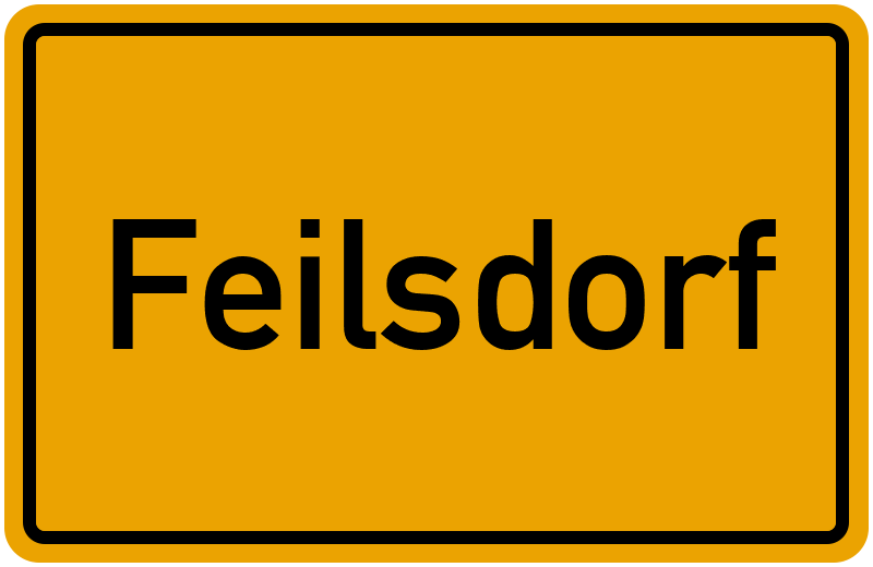 Ortsschild Feilsdorf